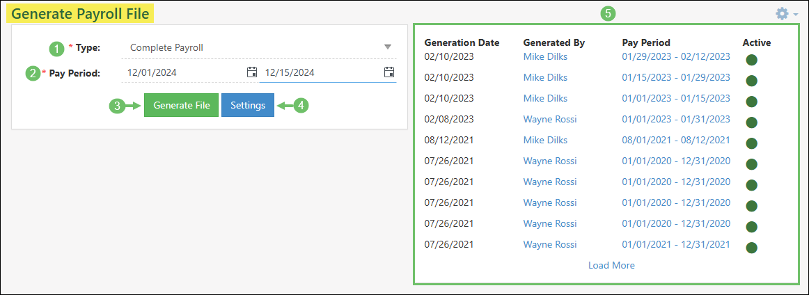 Example of Generating a Payroll File