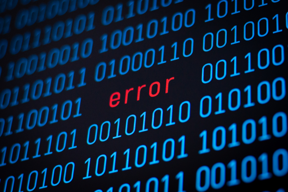 binary code with error could be fixed with erp software solution