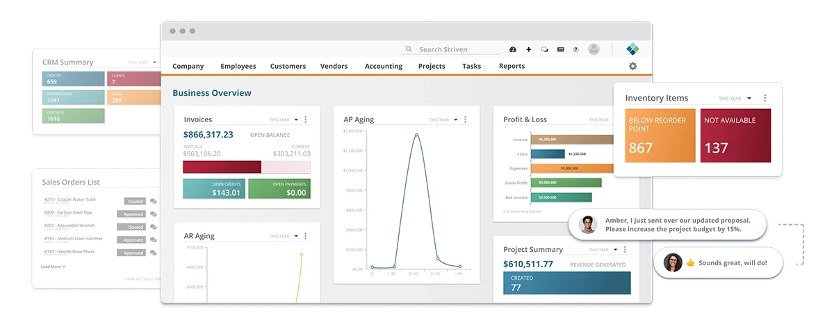 striven accounting erp software all in one business management system